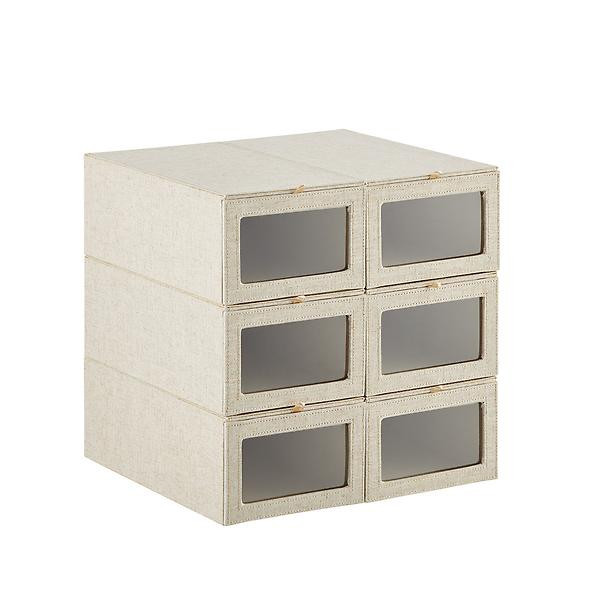 Cambridge Drop-Front Shoe Box | The Container Store