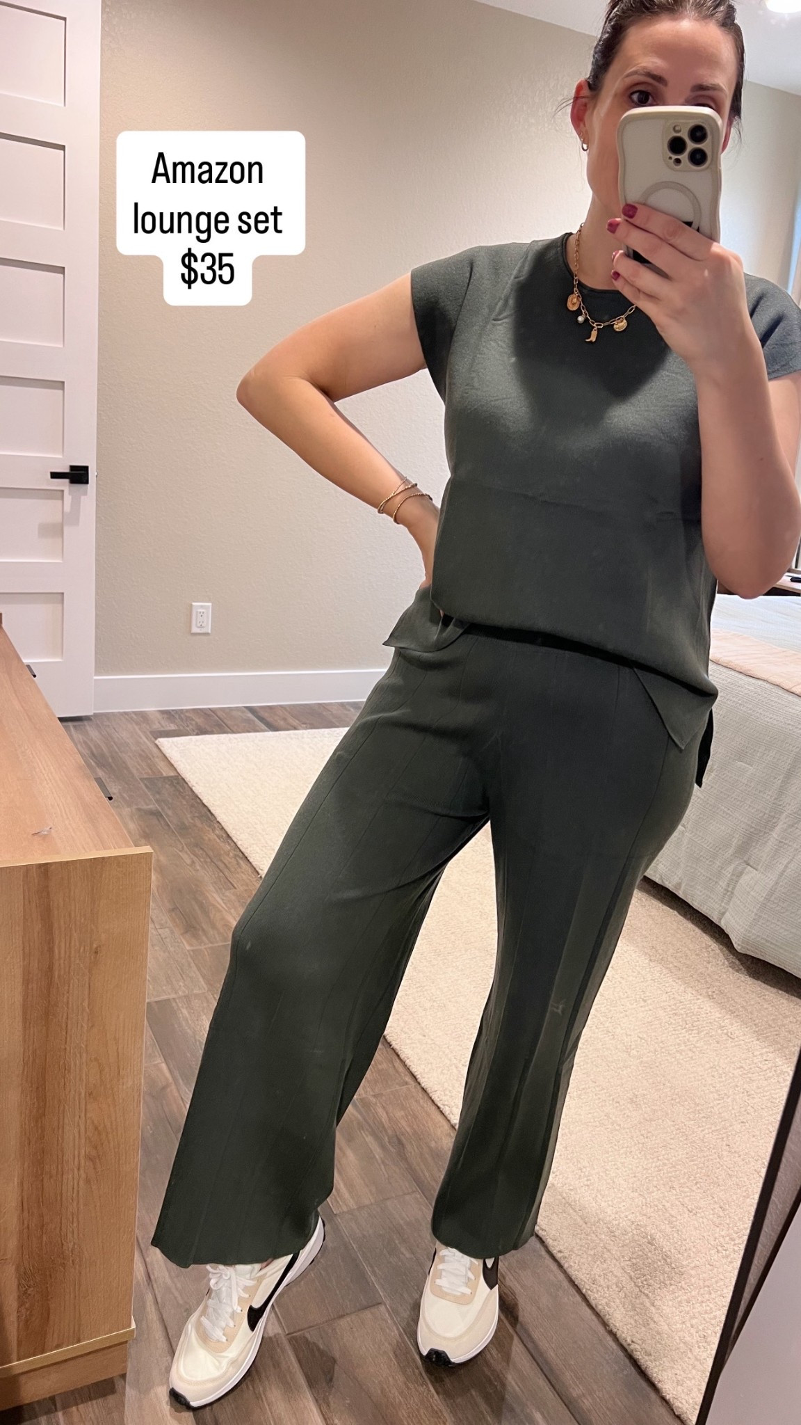 Comfy longe set for $35! I’m a size 10 and ordered a size large. It fits perfect.  Shoes are on sale too - wearing my normal size 10. 

Comfy outfit, comfy style, midsize style, Amazon finds 

#LTKootd #LTKdayinmylife #LTKMidsize