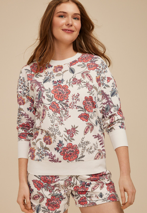 Floral Crew Neck Sweatshirt | Maurices