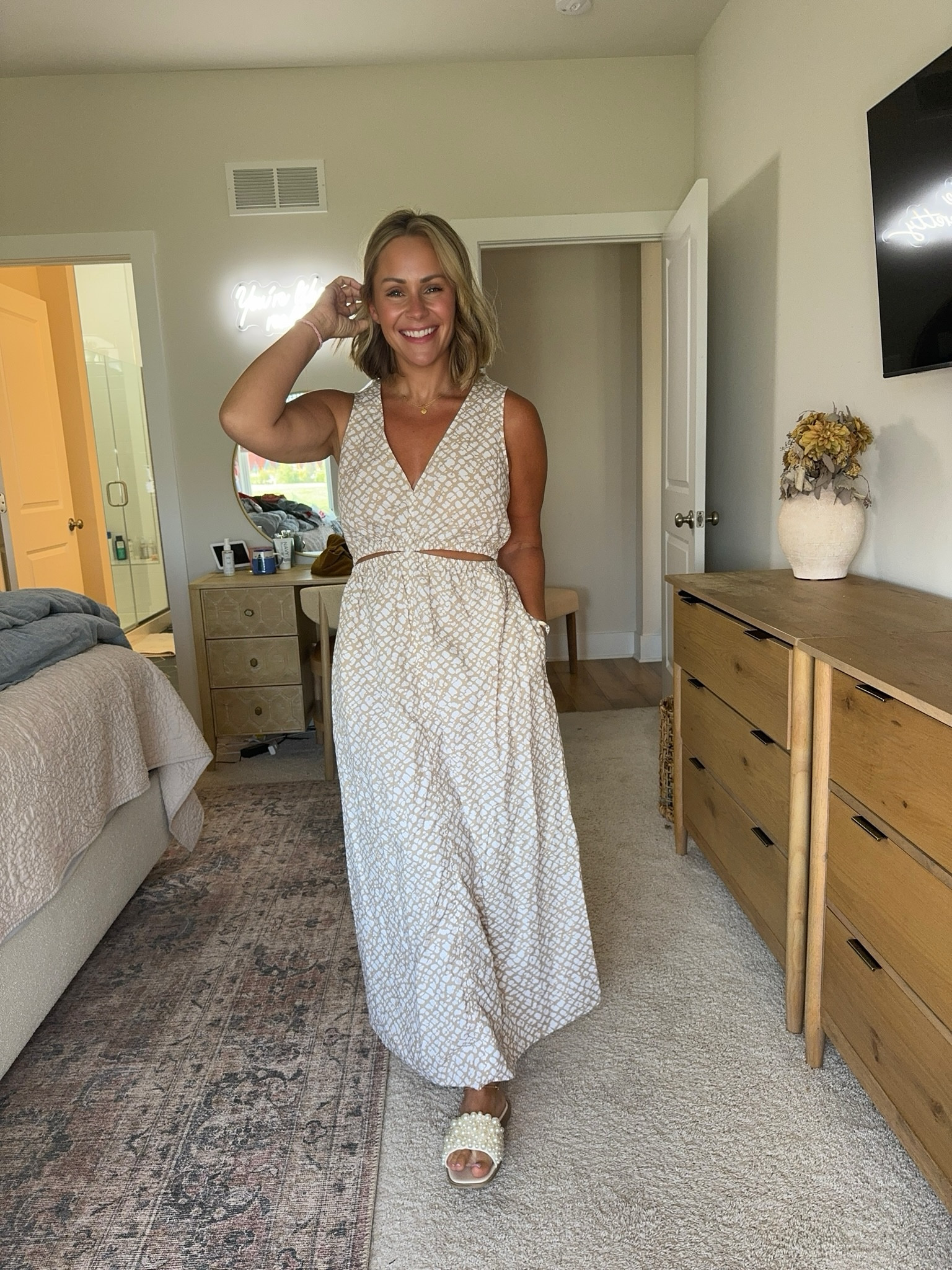 Vacation vibes @target cutout dress (wearing a Small) would be super cute with a jean jacket too!!

#LTKSummerSales #LTKFindsUnder50 #LTKStyleTip