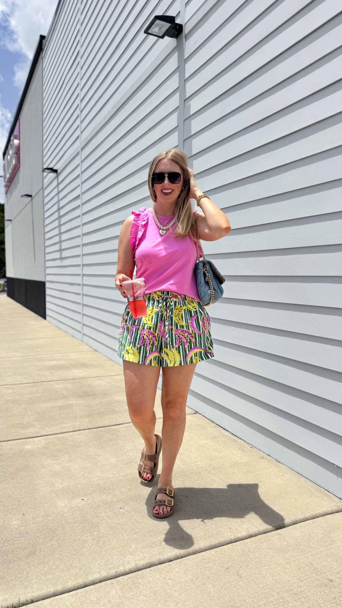 Walmart outfit idea, free assembly, summer outfit, banana shorts, ruffle tank

#LTKootd #LTKmomlife