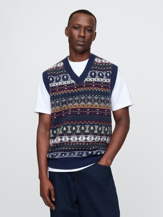 CashSoft Fair Isle Sweater Vest | Gap (US)