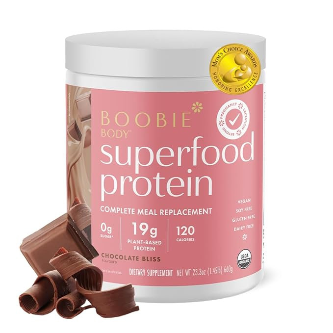 Boobie Body Superfood Protein Pregnancy and Postpartum Meal Replacement Shake, Chocolate Bliss Fl... | Amazon (US)