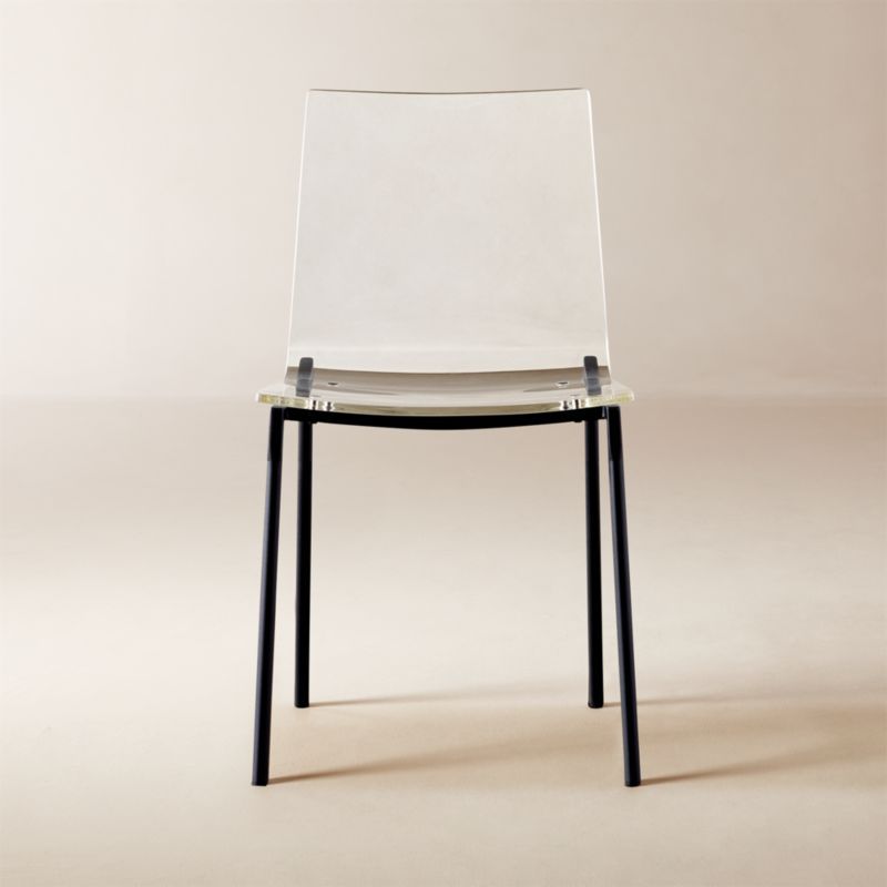 Chiaro Clear Modern Chair Black + Reviews | CB2 | CB2