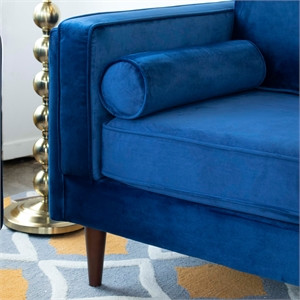 Allora Mid-Century Design Modern Hudson Blue Velvet Sofa in Blue | Cymax