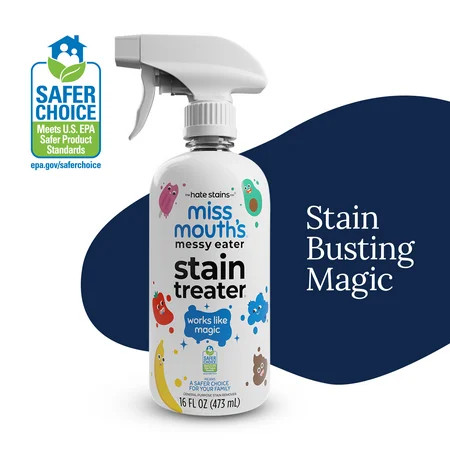 Miss Mouth's Messy Eater Stain Treater Spray for Baby & Kids – 16 fl oz – Newborn & Baby Essentials – Stain Remover for Food, Grease, Coffee & More – Gentle on Laundry, Fabric & Underwear | Walmart (US)