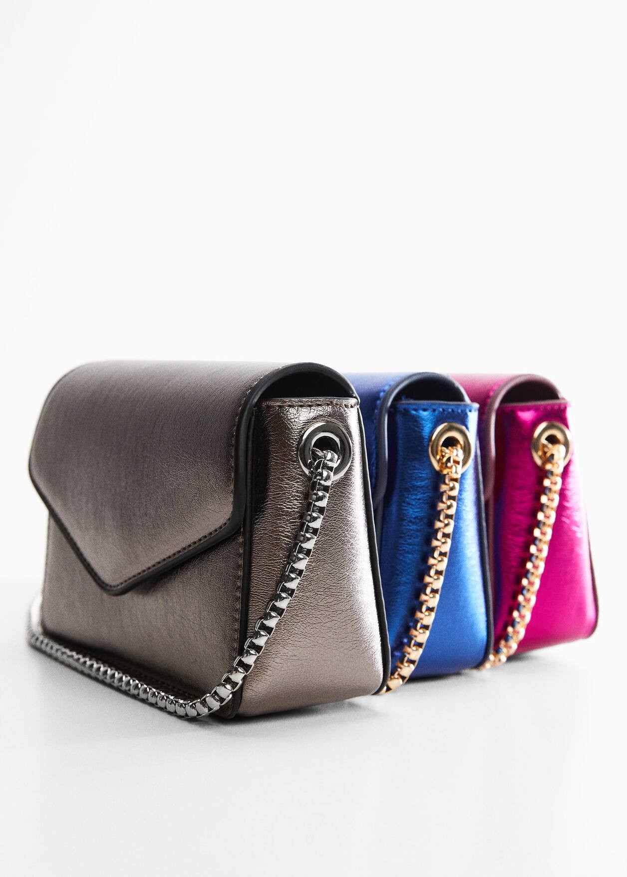 Metallic chain bag -  Women | Mango USA | MANGO (US)