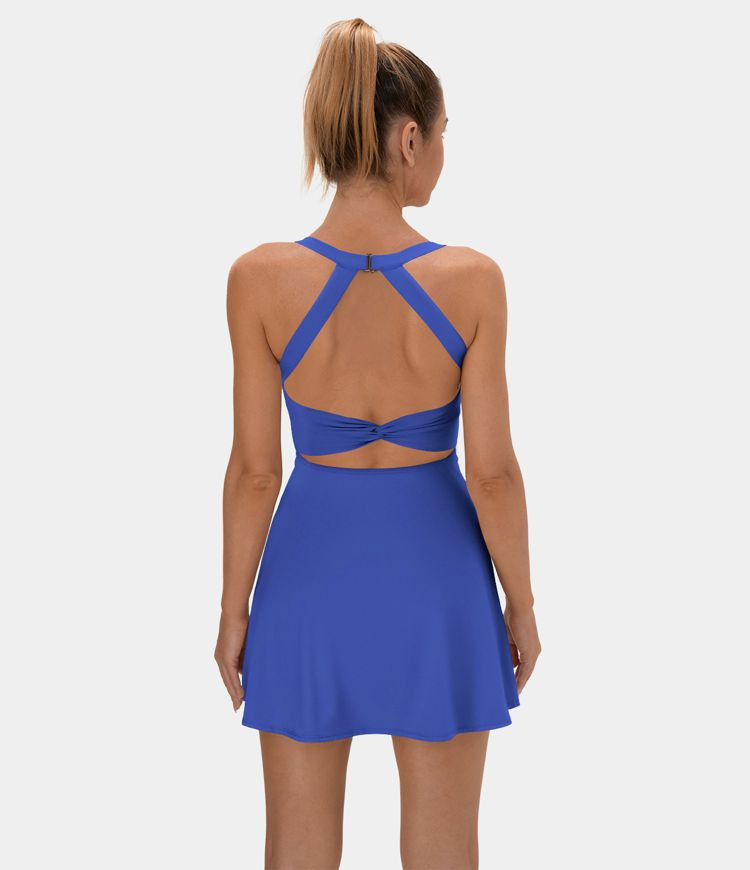Backless Crisscross Active Dress-Easy Peezy Edition | HALARA