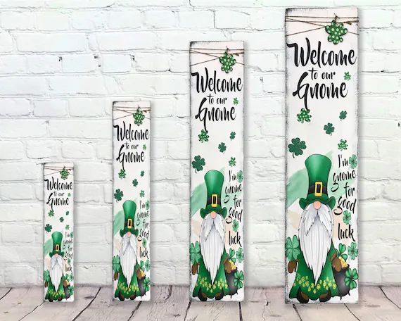St. Patricks Day Decor | Gnome Sign | Welcome Sign | Farmhouse Decor | Wood Sign | Etsy (US)