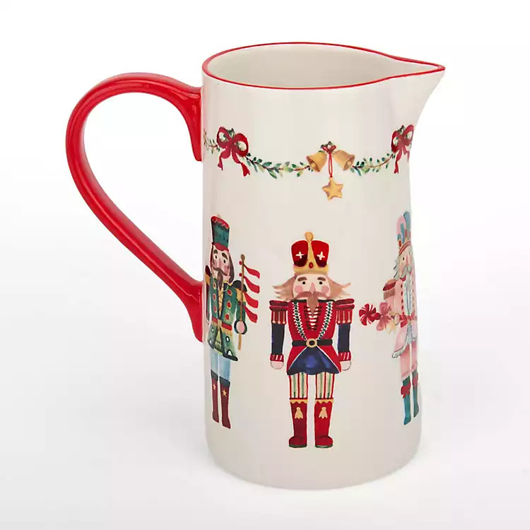 New! Holly Nutcracker Christmas Pitcher | Kirklands