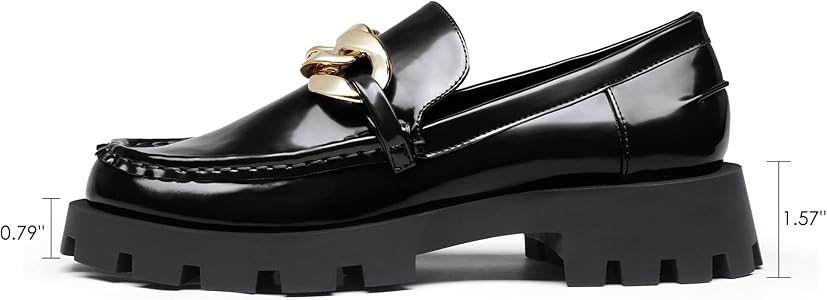 DREAM PAIRS Women's Comfortable Chunky Platform Dressy Loafers with Non Slip Lug Sole and Faux Le... | Amazon (US)