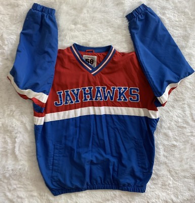 Vtg Kansas KU Jayhawks 58 Sports Windbreaker Pullover Jacket Mens XL  | eBay | eBay AU
