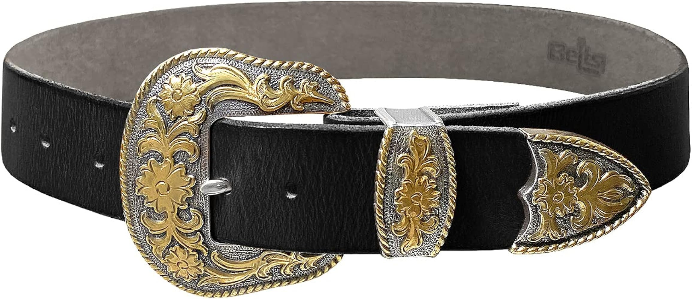 BS040-S5521 Floral Engraved Western Fashion Style Full Grain Leather Belt 1-1/2" 38mm) Wide - Ass... | Amazon (US)