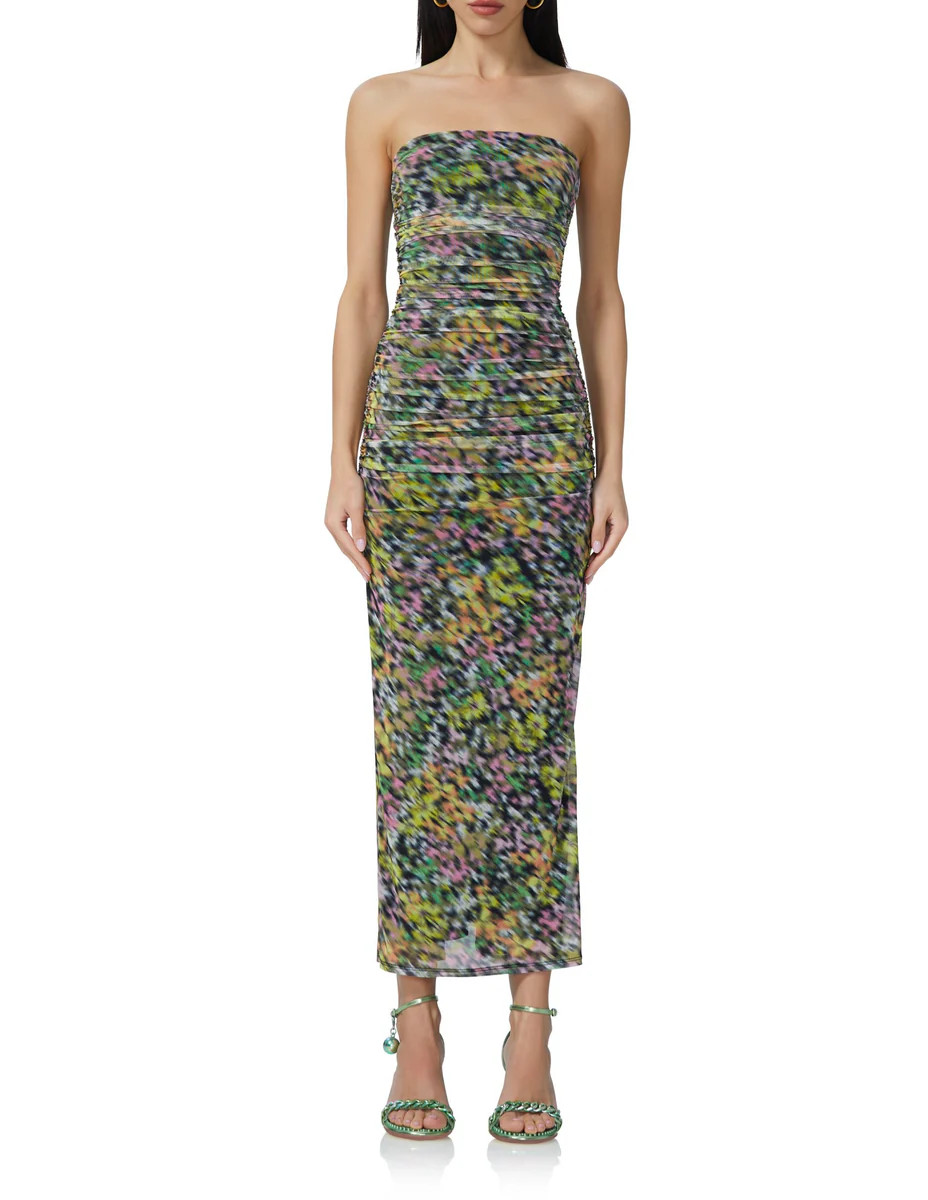 Marlo Maxi Dress - Blur Noir Floral | ShopAFRM