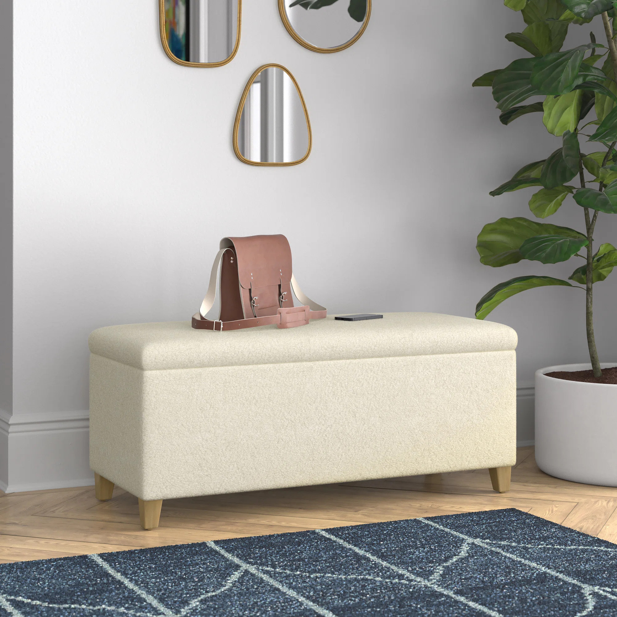 Mercury Row® Peele Polyester Upholstered Storage Bench & Reviews | Wayfair | Wayfair North America