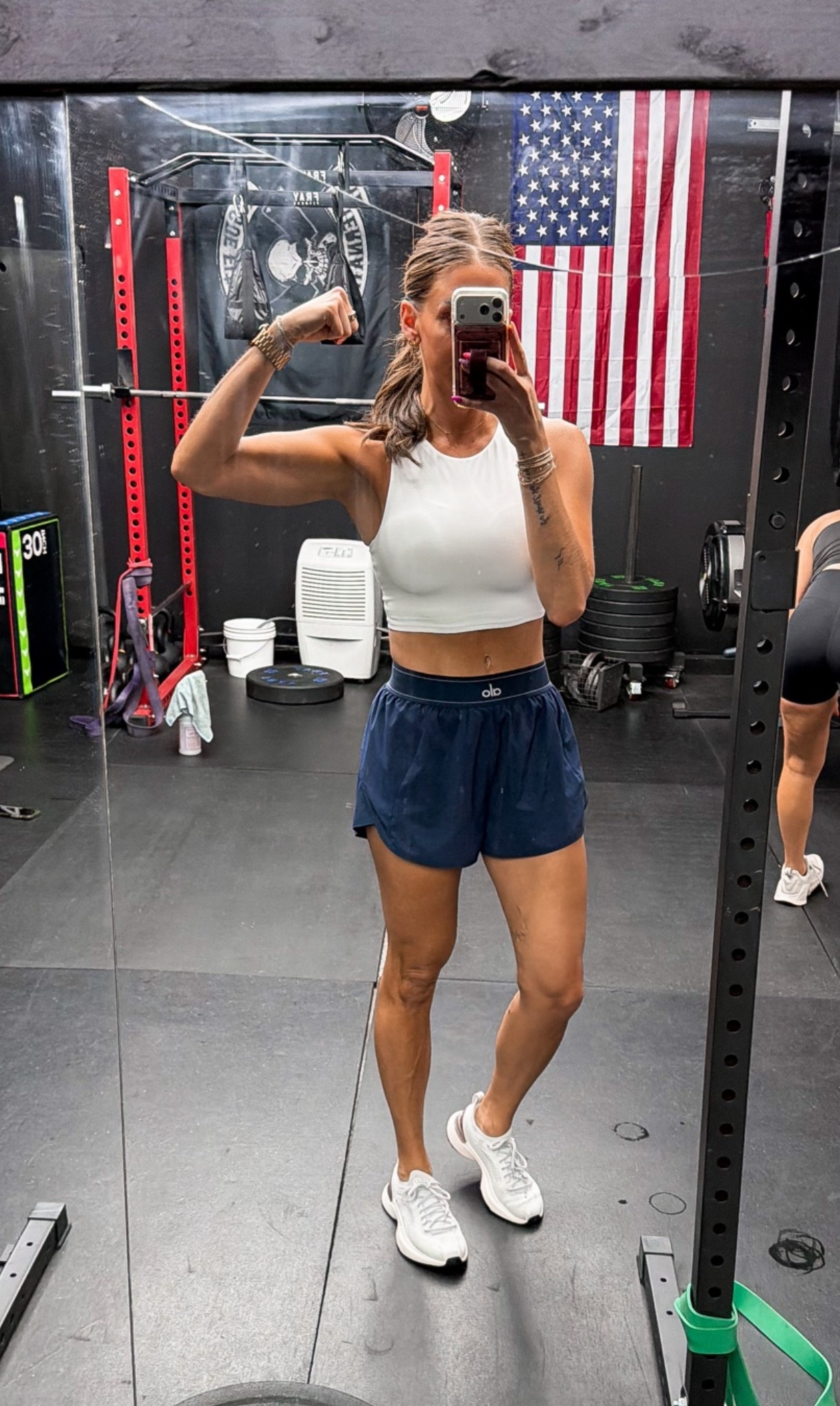 Tank with built in bra-small
Shorts-small

#LTKootd #LTKfitnessgoals #LTKActive
