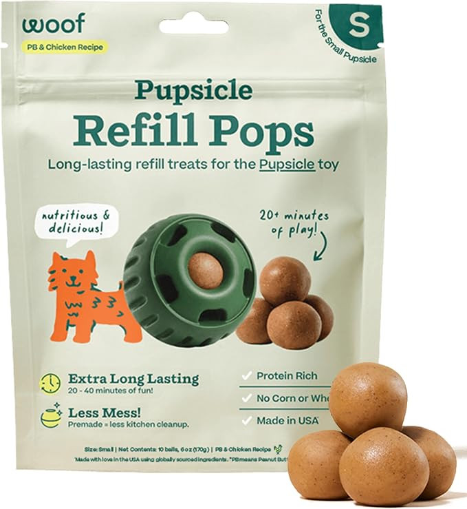 WOOF Pupsicle Refill Pops, Delicious Long Lasting Dog Treats, Pre-Made Pupsicle Refills for Dogs,... | Amazon (US)