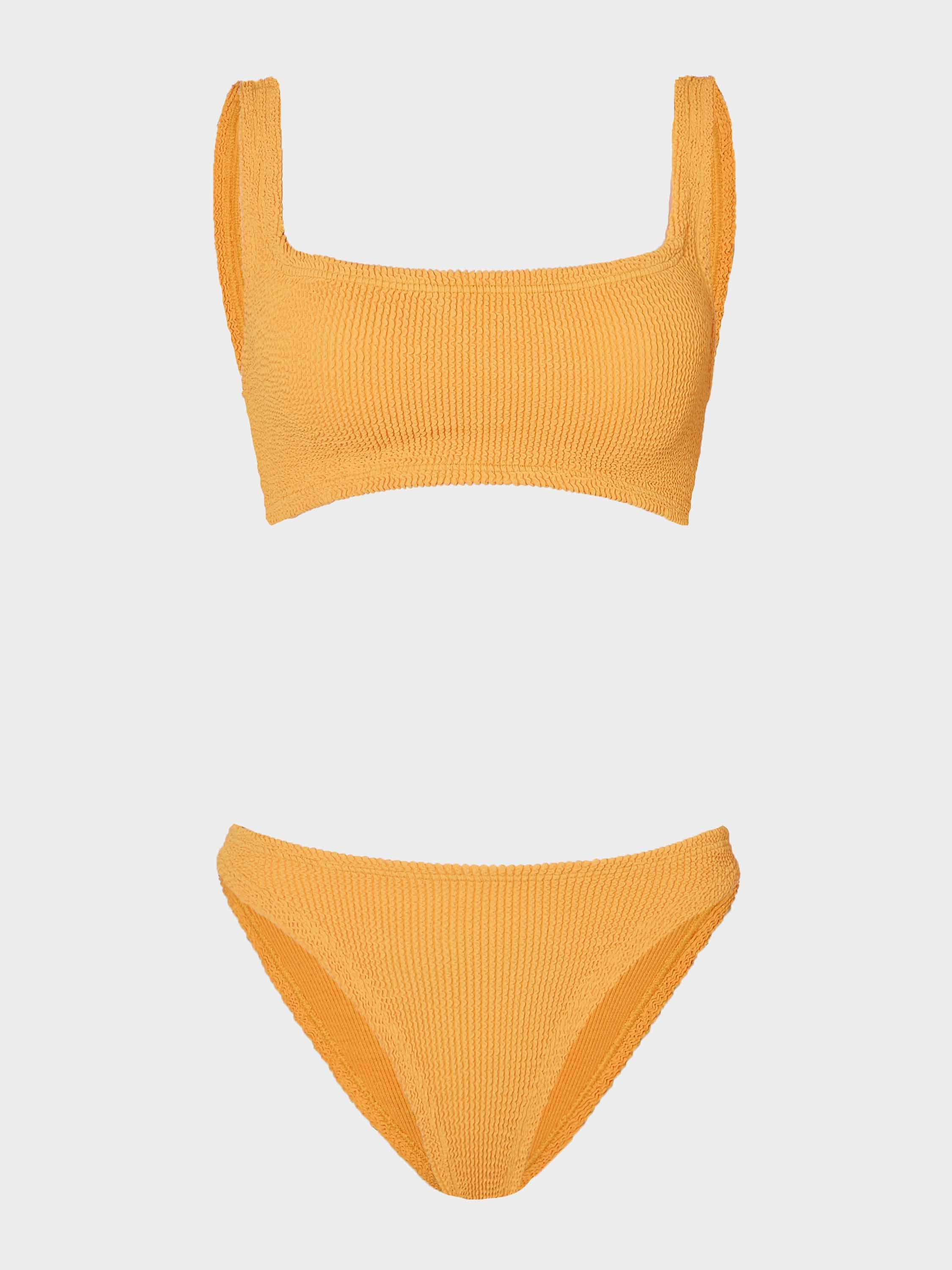 Xandra Bikini | Mango Sorbet | Original Crinkle™ One Size Swimwear | Hunza G - Mango Sorbet / One size | HUNZA G