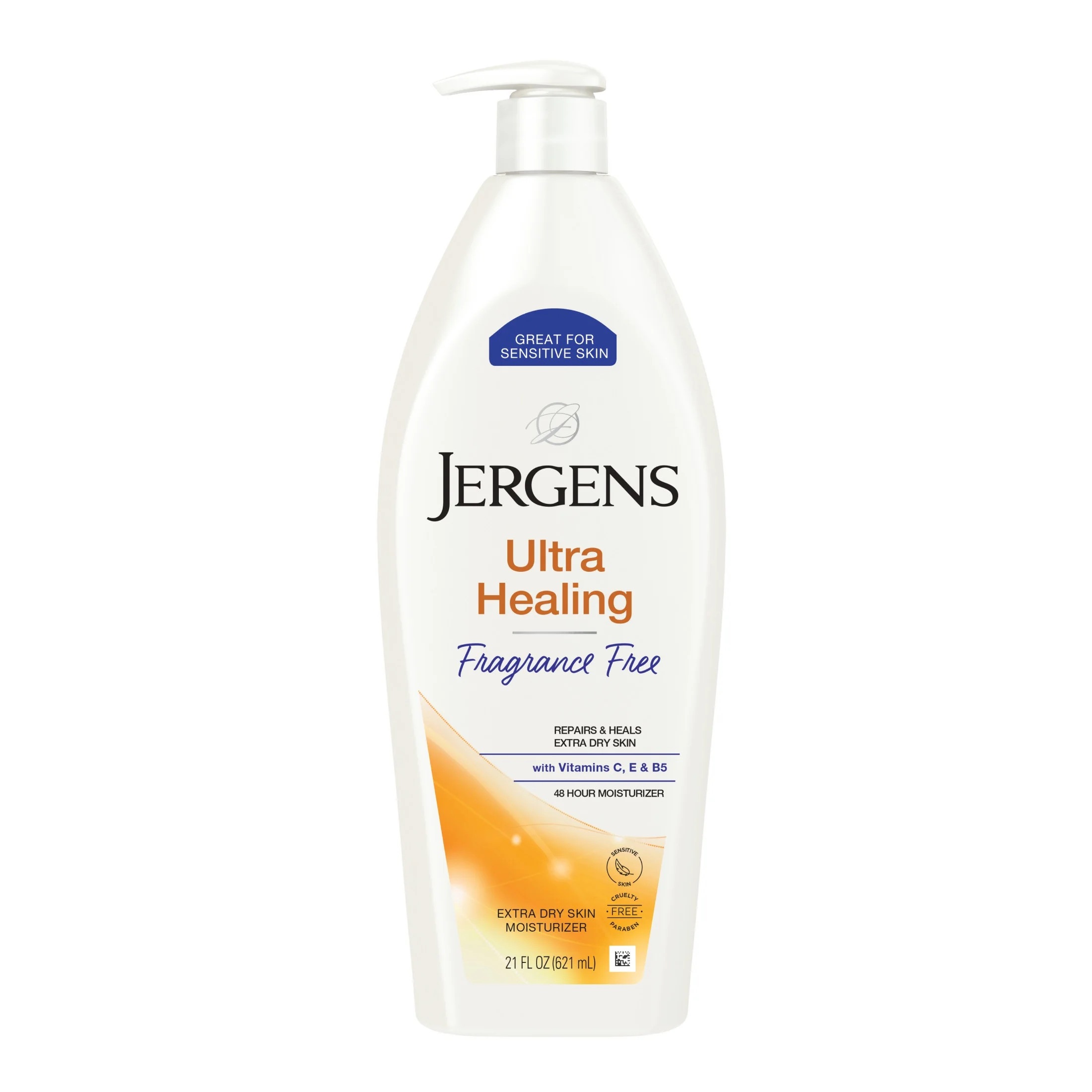 Jergens Ultra Healing Hand And Body Lotion Dry Skin Moisturizer, Fragrance Free, 21 oz | Walmart (US)