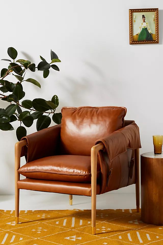 Havana Leather Chair | Anthropologie (US)
