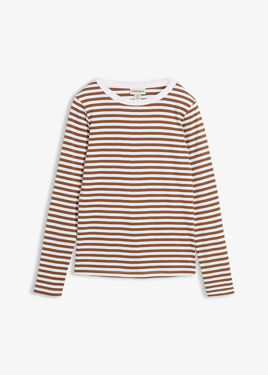 Langarmshirt aus reiner Bio-Baumwolle | Bonprix DE