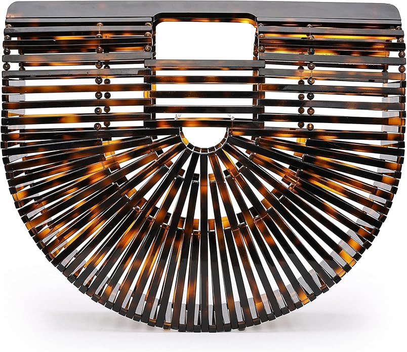 sorozien Womens Acrylic Clutch Handbag Handmade Large Tote Bag Summer Beach Bag | Amazon (US)