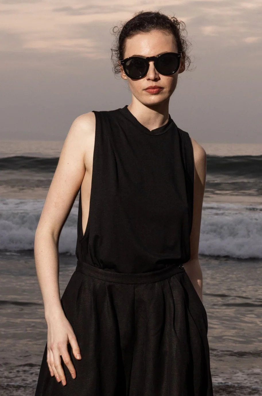 Ex-pat Tank - Black | Heidi Merrick
