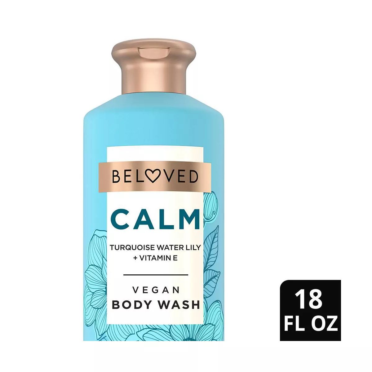 Beloved Calm Vegan Body Wash with Turquoise Water Lily & Vitamin E - 18 fl oz | Target