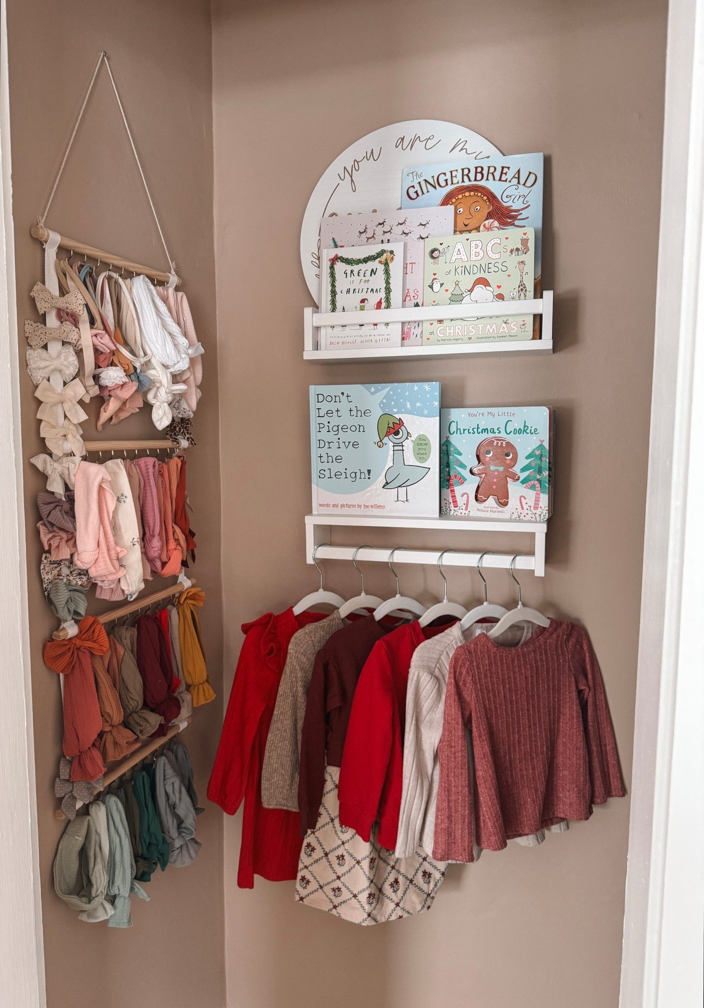 Having this little area to display December books and outfits for my toddler has been such a lifesaver! It makes grabbing books and clothes easy and helps me remember to get use out of the cute seasonal clothes before the season is over 🎅🏼 ❤️

Winter Outfits, Seasonal Outfits, Toddler Fashion, Toddler Style, Toddler Outfits, Toddler Girl, December Books, Picture Books, Baby Room, Nursery, Seasonal Decor, Winter Decor, Christmas, Christmas Books 

#LTKToddler

#LTKKids #LTKBaby #LTKHoliday