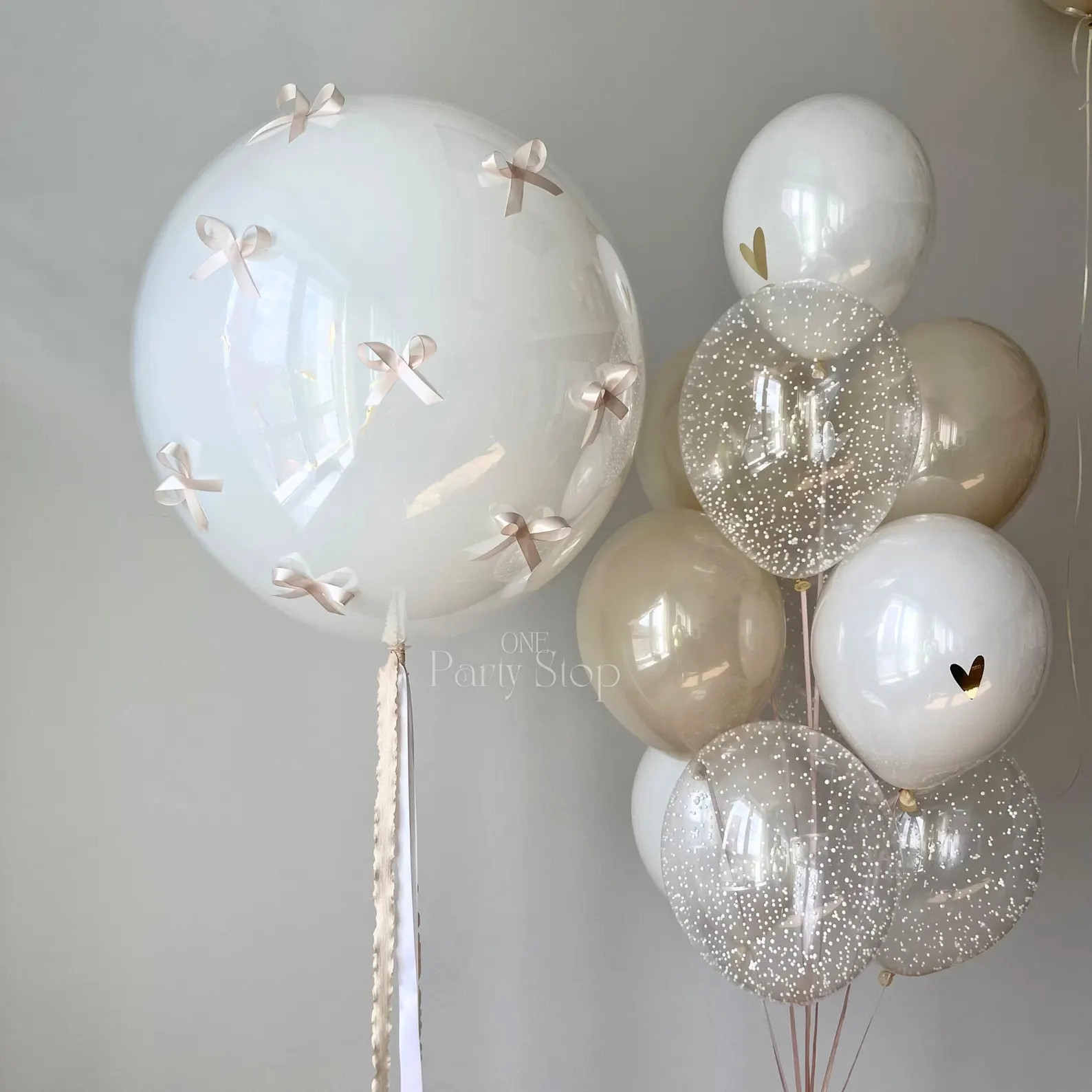 Coquette Bow Balloon Bouquet: Romantic Party Decor | Etsy (US)