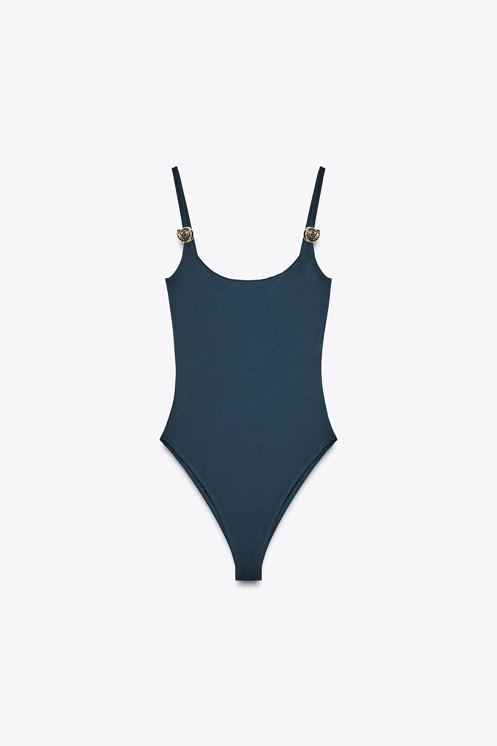SEASHELL POLYAMIDE BODYSUIT | Zara UK