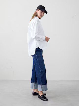 Oversized Cotton Shirt | Banana Republic Factory