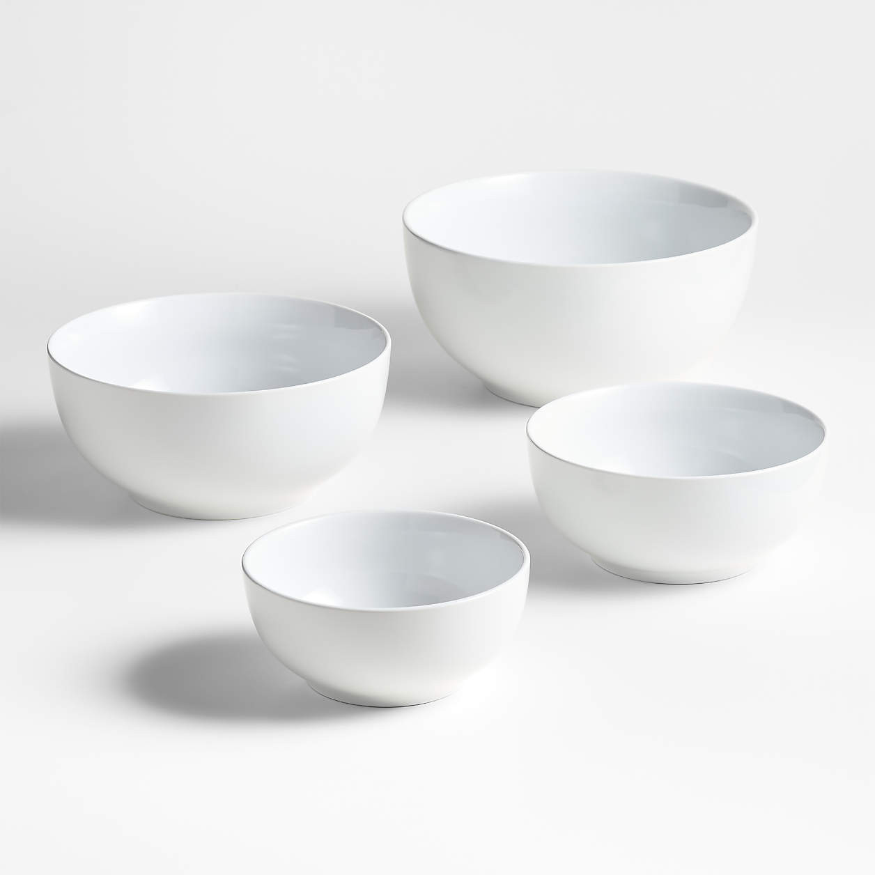 Aspen Coupe Stoneware Mixing and Serving Bowls, Set of 4 + Reviews | Crate & Barrel | Crate & Barrel