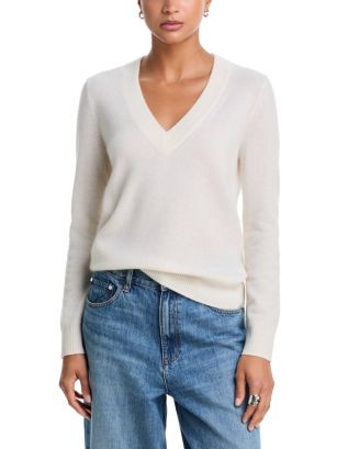 100% Cashmere V Neck Sweater - Exclusive | Bloomingdale's (US)