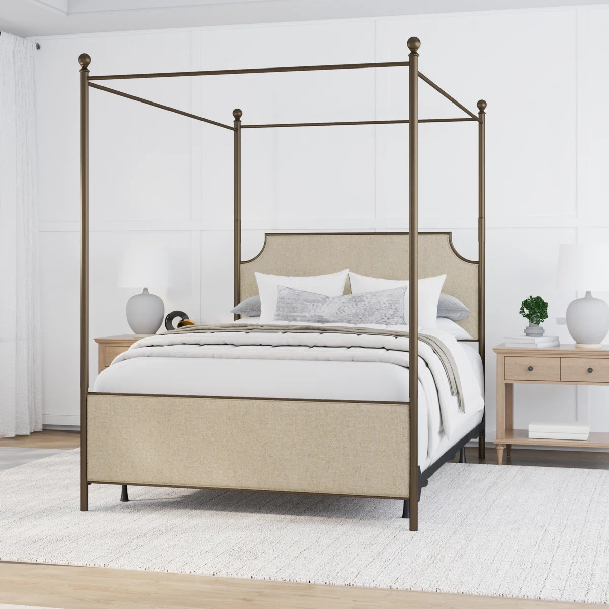 Olague Low Profile Canopy Bed | Wayfair North America