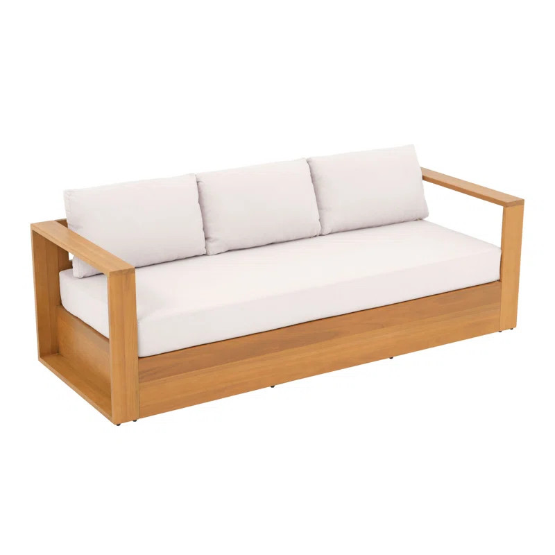 Emmett Outdoor Patio Sofa With Cushions | Wayfair North America