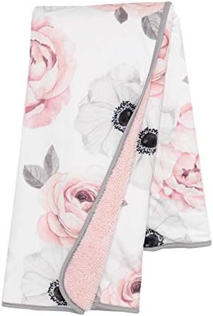 Lambs & Ivy Floral Garden Watercolor Floral Pink Ultra Soft Baby Blanket | Amazon (US)