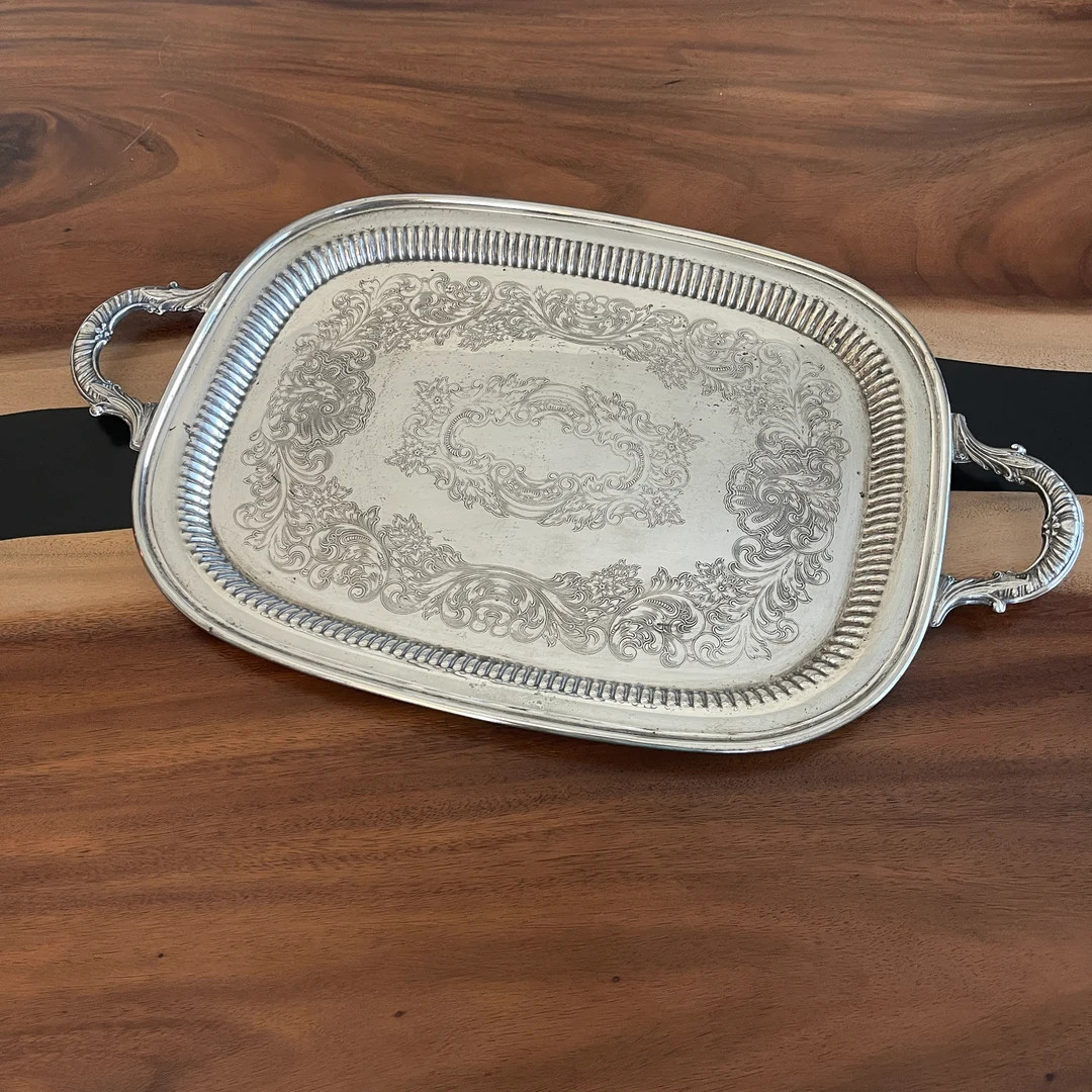 Silver-plated Tray Newport Gorham 682 Serving Platter Butler Tray Display Tray Handles Vintage An... | Etsy (US)