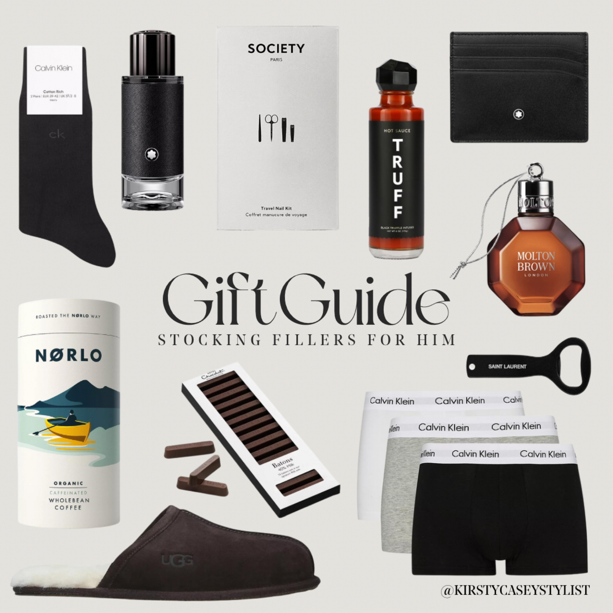 Stocking filler ideas for him! From chocolate to hot sauce, slippers to card holders, I’ve pulled together some of my favourite small items! Ranging from as little as £7 all the way too £180 

#LTKSeasonal #LTKfindsunder100 #LTKGiftGuide