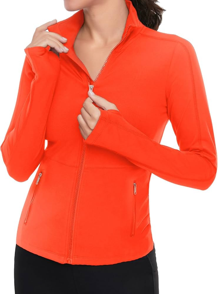 VUTRU Women's Workout Yoga Jacket Full Zip Running Track Jacket | Amazon (US)