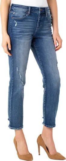 Distressed Ankle Straight Leg Jeans | Nordstrom