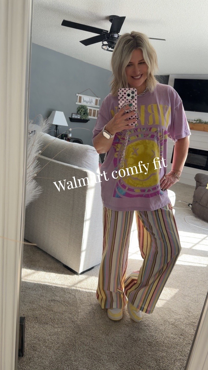 Such a funky fun comfy look from Walmart!! 💜💛 

#LTKootd #LTKdayinmylife