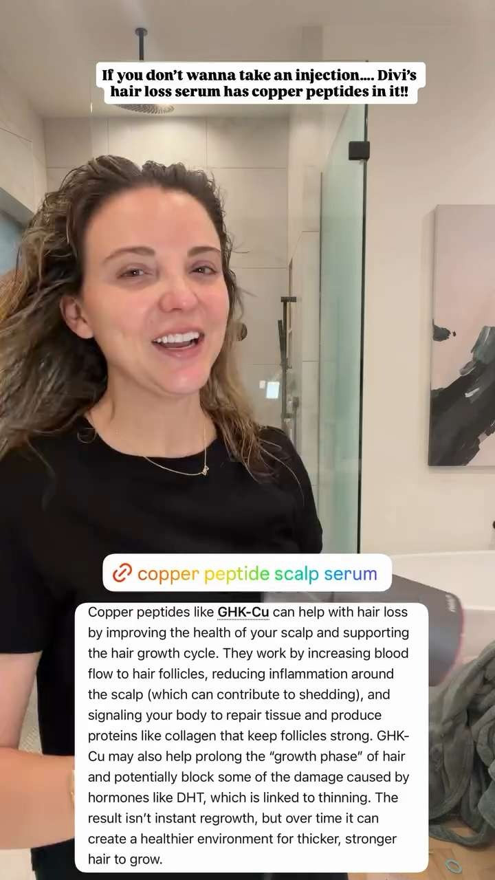 Divi's hair loss serum has copper peptides in it!! 

 #LTKgrwm #LTKBeauty