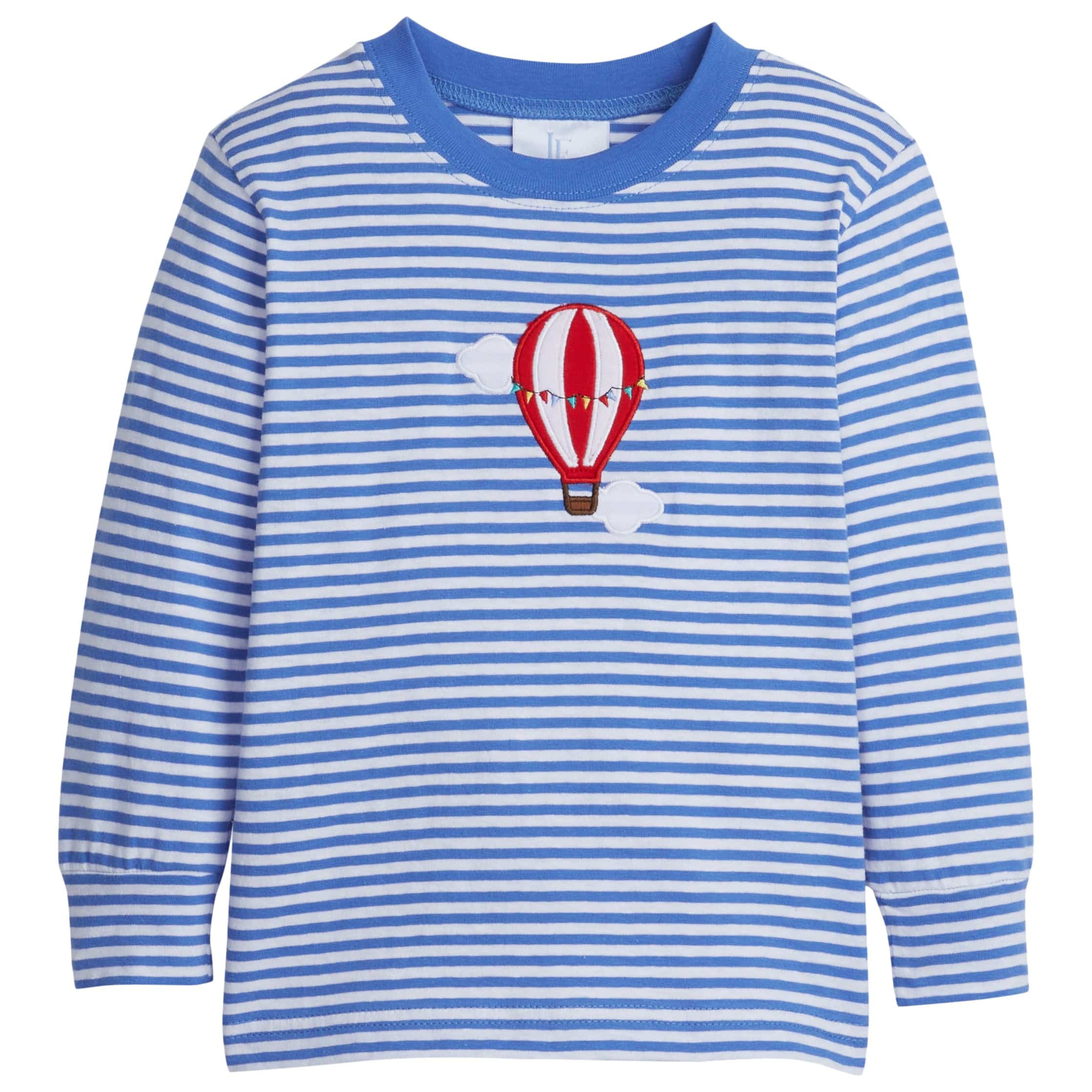 Boys Long Sleeve Hot Air Balloon Applique T Shirt | Little English
