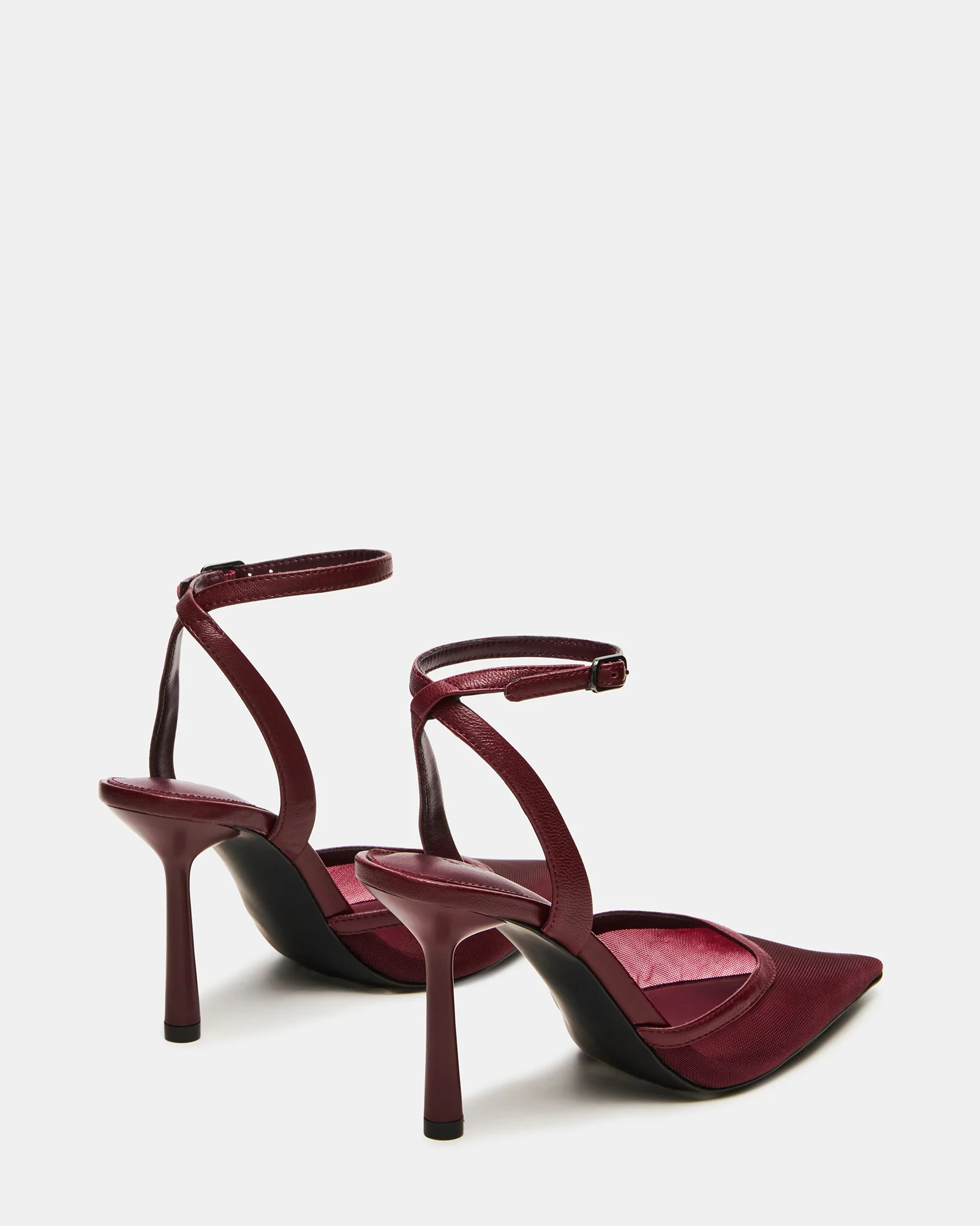 ALLIANCE Mesh Burgundy Pointed-Toe Pump Women's Heel | Steve Madden (US)