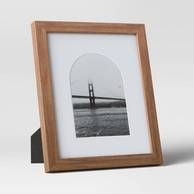 8" x 10" Matted to 5" x 7" Single Image Table Frame with Arch Brown - Threshold™: Polystyrene Material, Easel Back | Target
