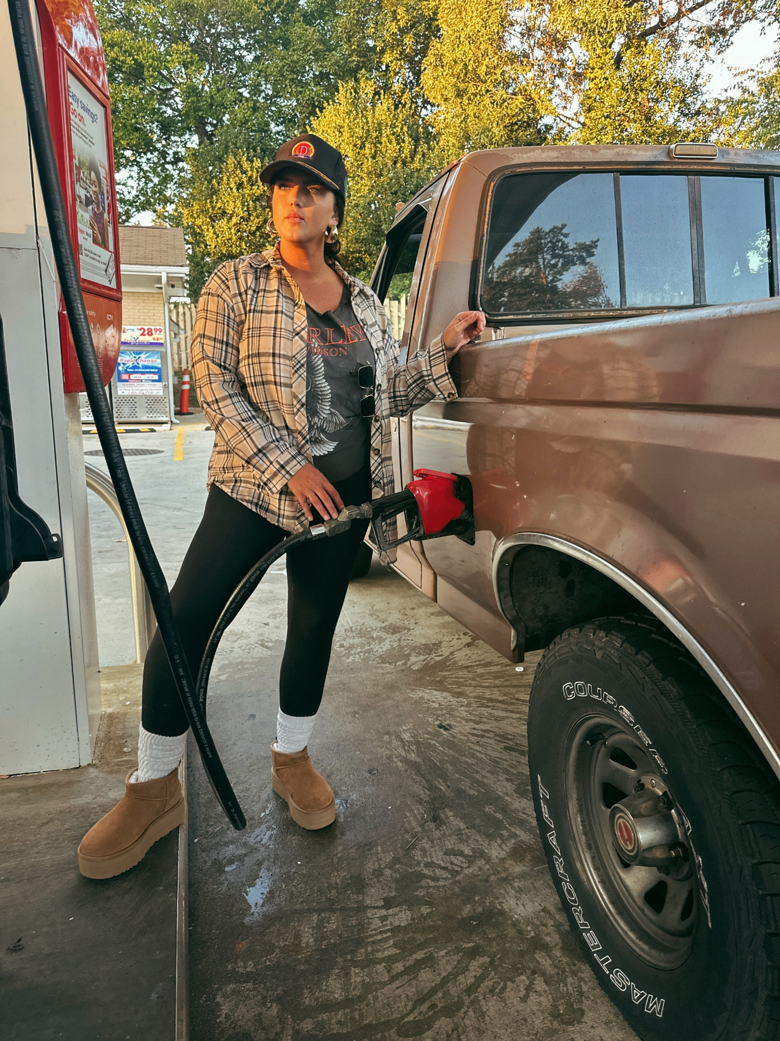 I took size L in the flannel
M in the leggings
Harley tee is vintage ✨
I sized up one full size in the Uggs which gives me extra room for my big thick socks 🫶🏼



#LTKfindsunder50 #LTKfindsunder100