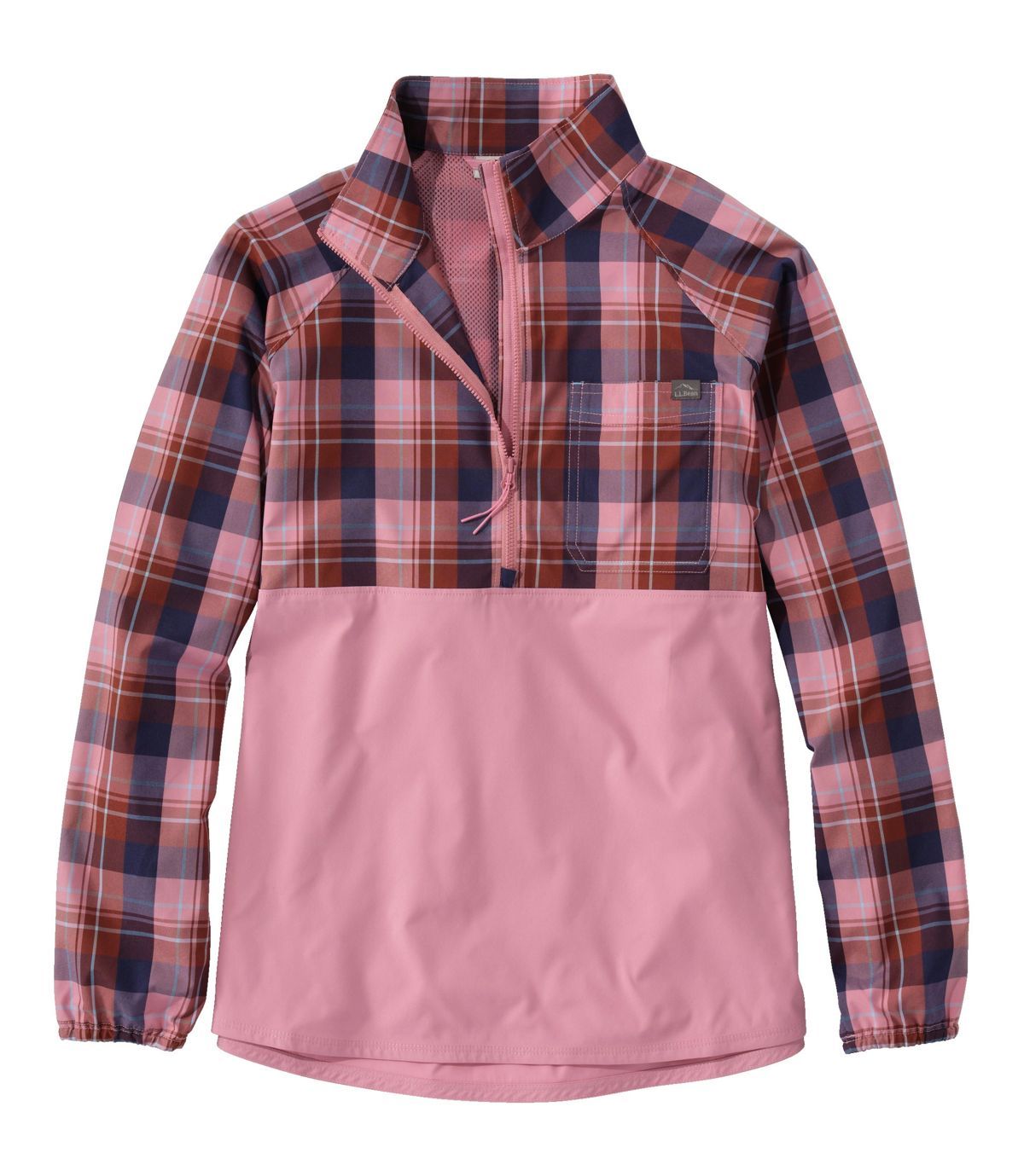 Women's Everyday SunSmart® Woven Shirt, Quarter-Zip Pullover Colorblock | L.L. Bean