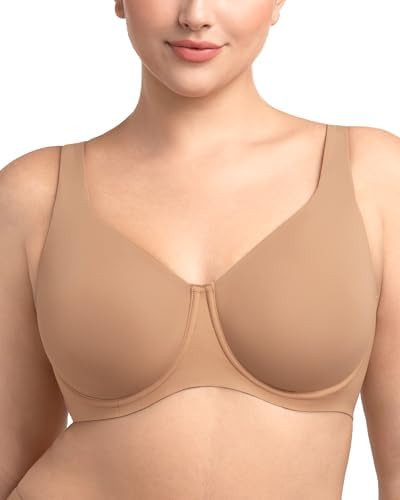 HSIA Minimizer Bras for Women Plus Size Full Coverage Unlined T Shirt Bra Seamless Underwire Cool... | Amazon (US)