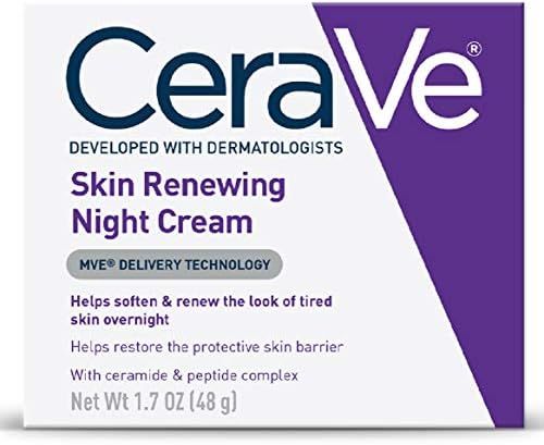 CeraVe Skin Renewing Night Cream | Niacinamide, Peptide Complex, and Hyaluronic Acid Moisturizer ... | Amazon (US)